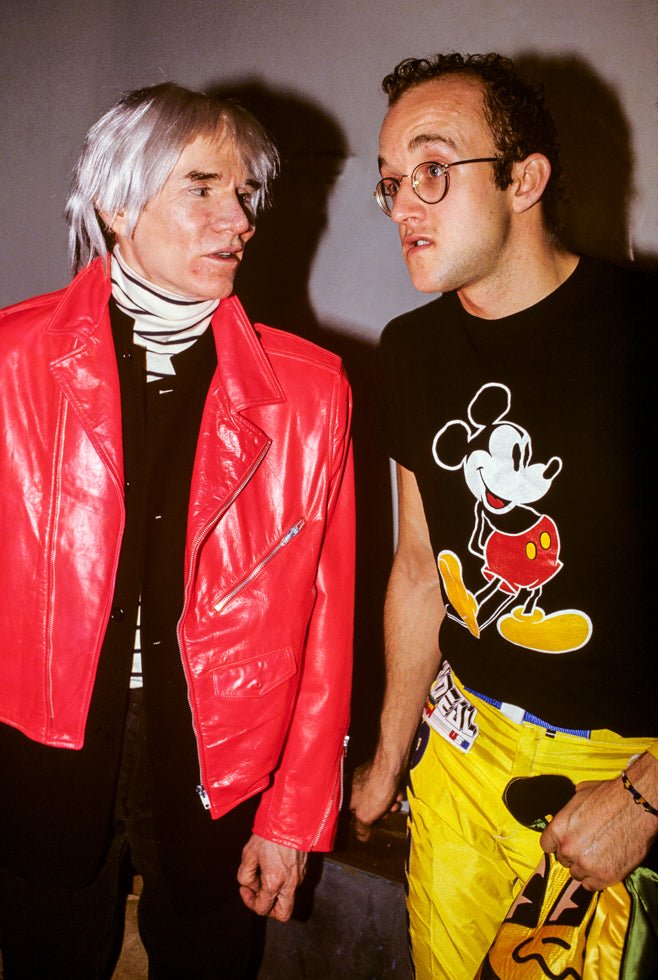 Andy Warhol and Keith Haring, NYC, 1985