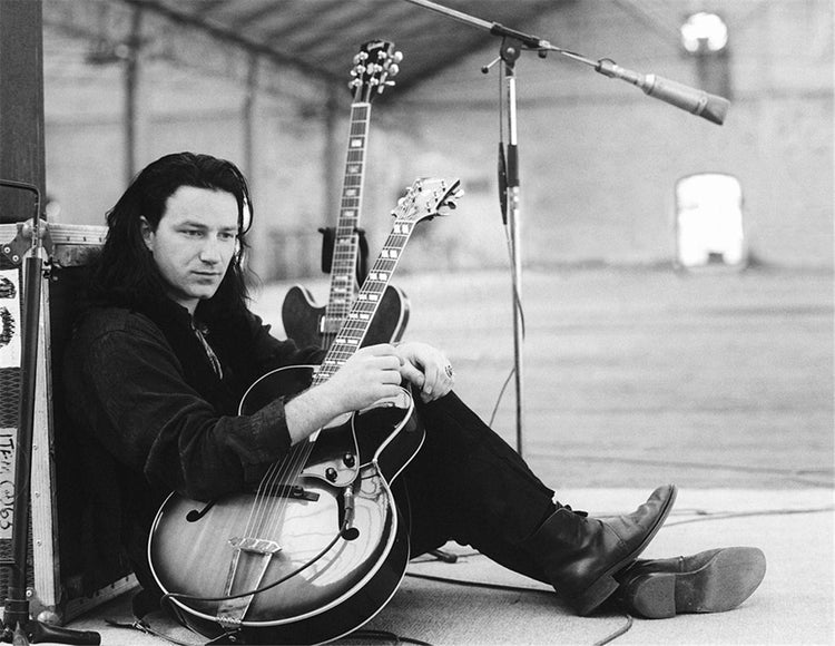 Bono rehearsing in Point Depot, Dublin, 1988 - Morrison Hotel Gallery