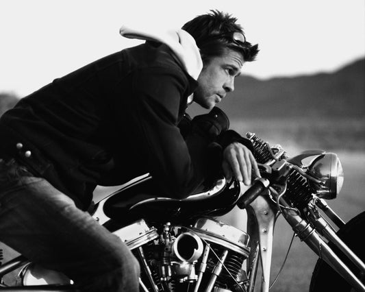 Brad Pitt (w motorcycle), Amboy CA, 2005 - Morrison Hotel Gallery