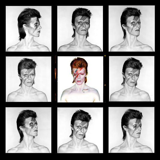 David Bowie, Aladdin Sane, Eye Closed, Contact Sheet, London, 1973 - Morrison Hotel Gallery