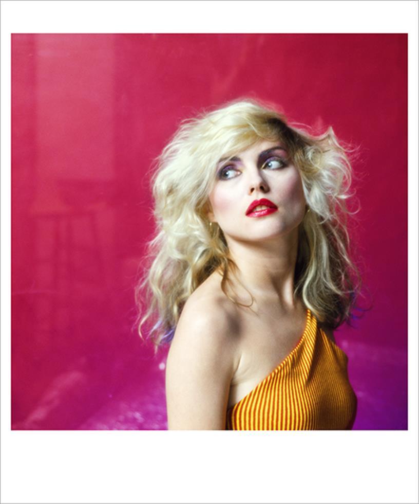open lace back dress Debbie Harry, Blondie, Pink, NYC, 1978