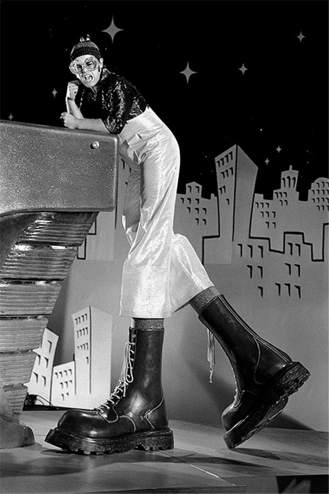 Elton John on the set of Tommy - Morrison Hotel Gallery