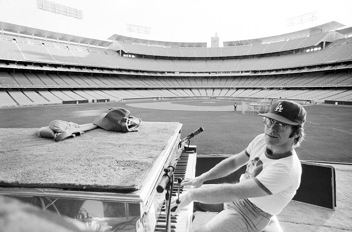 Elton John, Rehearsal, Dodger Stadium, Los Angeles, CA, 1975 - Morrison Hotel Gallery