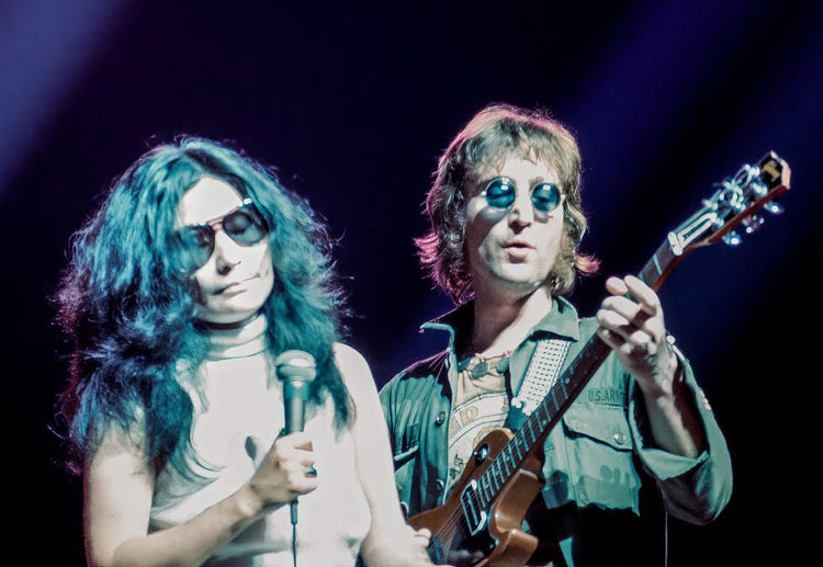 John Lennon and Yoko Ono performing at Madison Square Garden, NYC, 1972 - Morrison Hotel Gallery