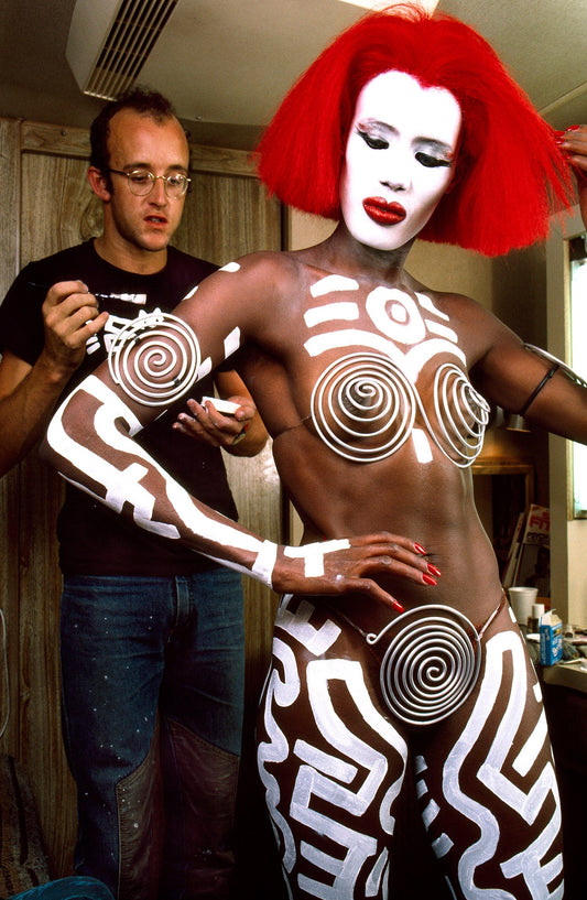 Keith Haring, Painting Grace Jones, 1986 - Morrison Hotel Gallery