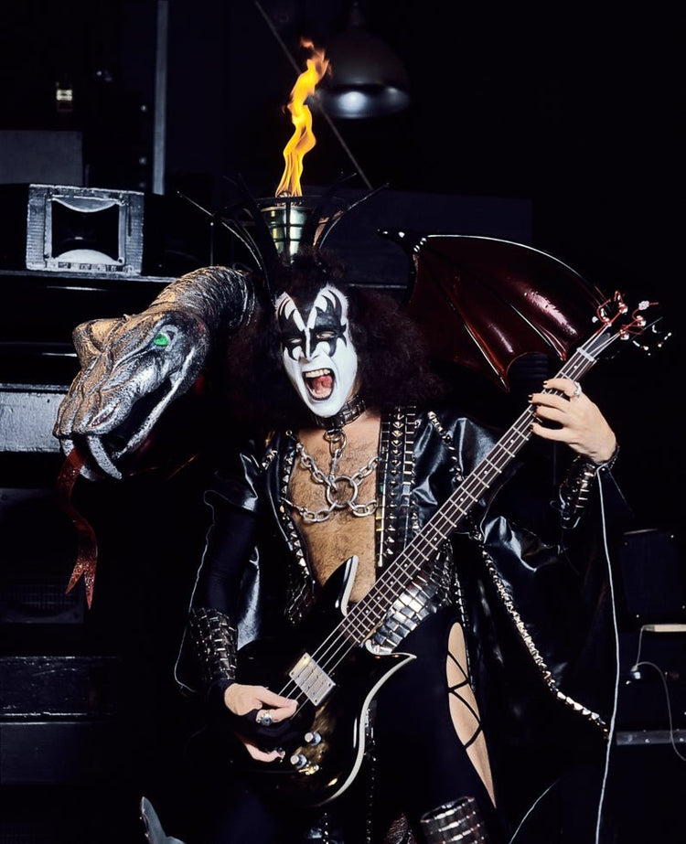 KISS, Gene Simmons with Sam T. Serpent, 1977 - Morrison Hotel Gallery