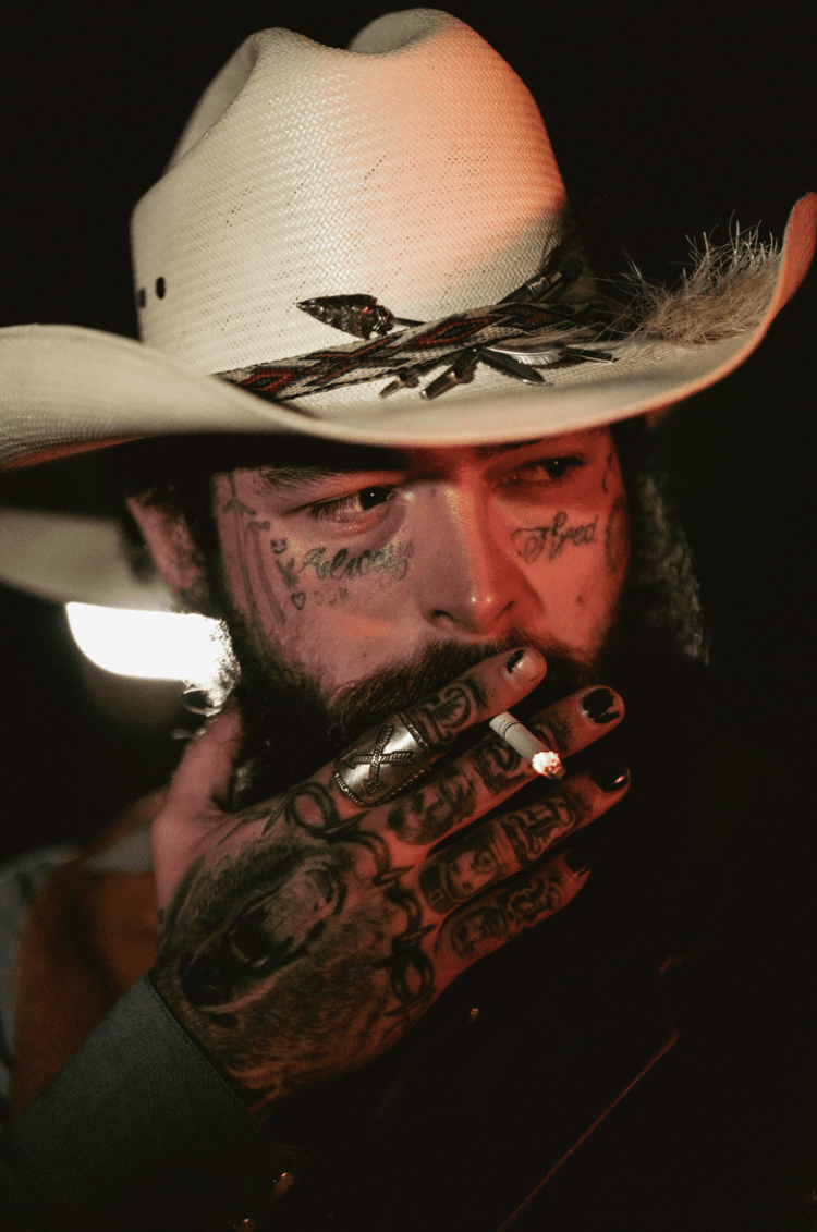 Post Malone, Smoking with Cowboy Hat - Morrison Hotel Gallery
