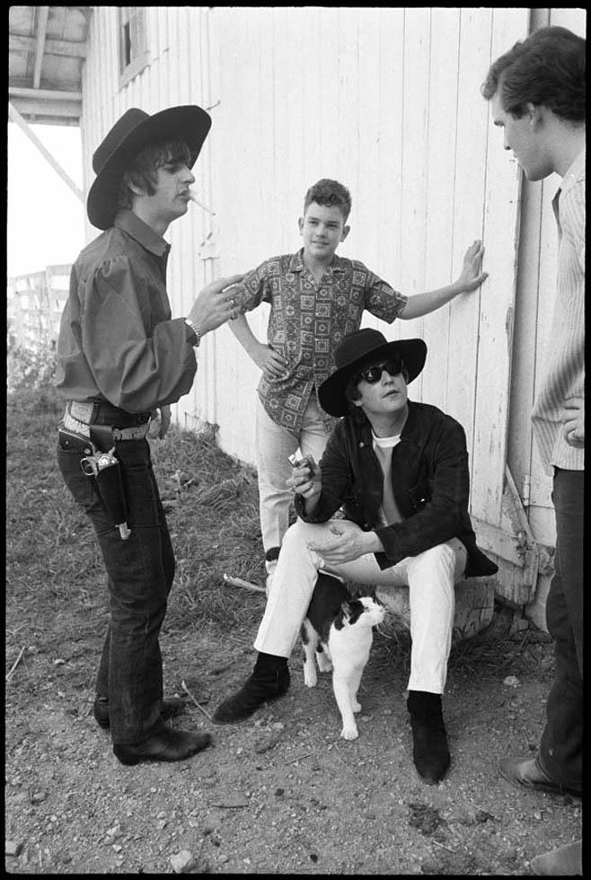 Ringo Starr and John Lennon on farm - Morrison Hotel Gallery