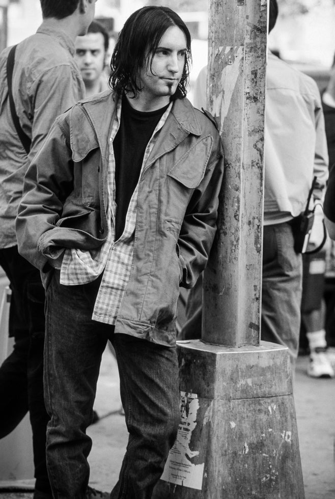 Trent Reznor on set of "I'm Afraid of Americans" music video, NYC, 1997 - Morrison Hotel Gallery