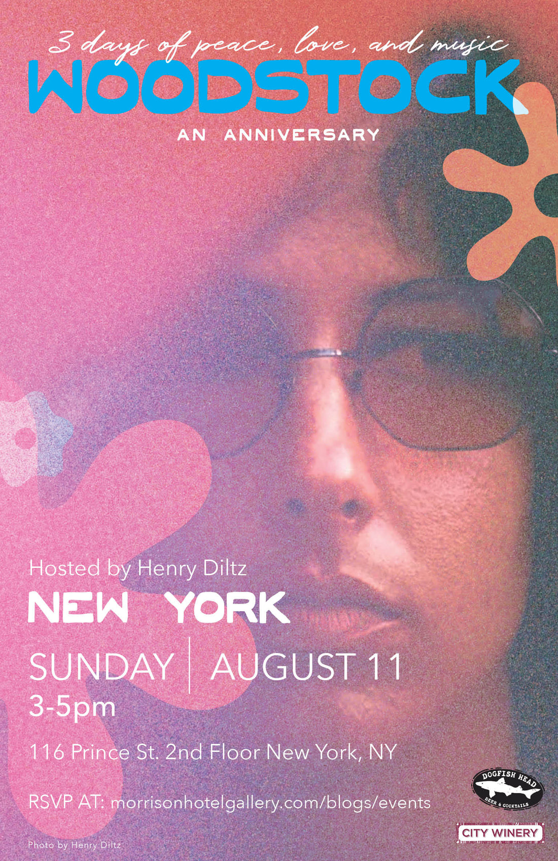 NEW YORK - WOODSTOCK: 3 DAYS OF PEACE, LOVE & MUSIC - Hosted by Henry Diltz - Morrison Hotel Gallery