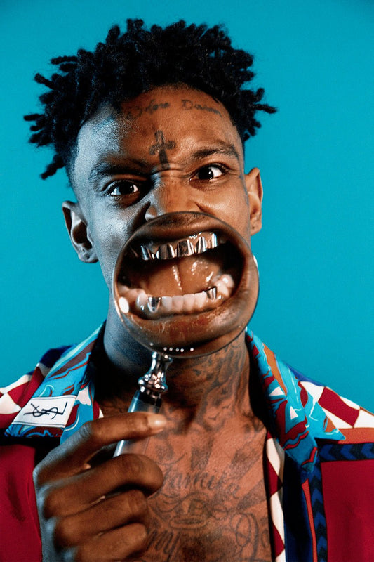 21 Savage, In Studio with Magnifying Glass, 2018 - Morrison Hotel Gallery