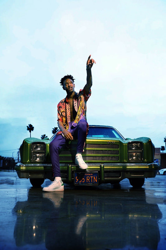 21 Savage, On the Hood of Car, 2018 - Morrison Hotel Gallery