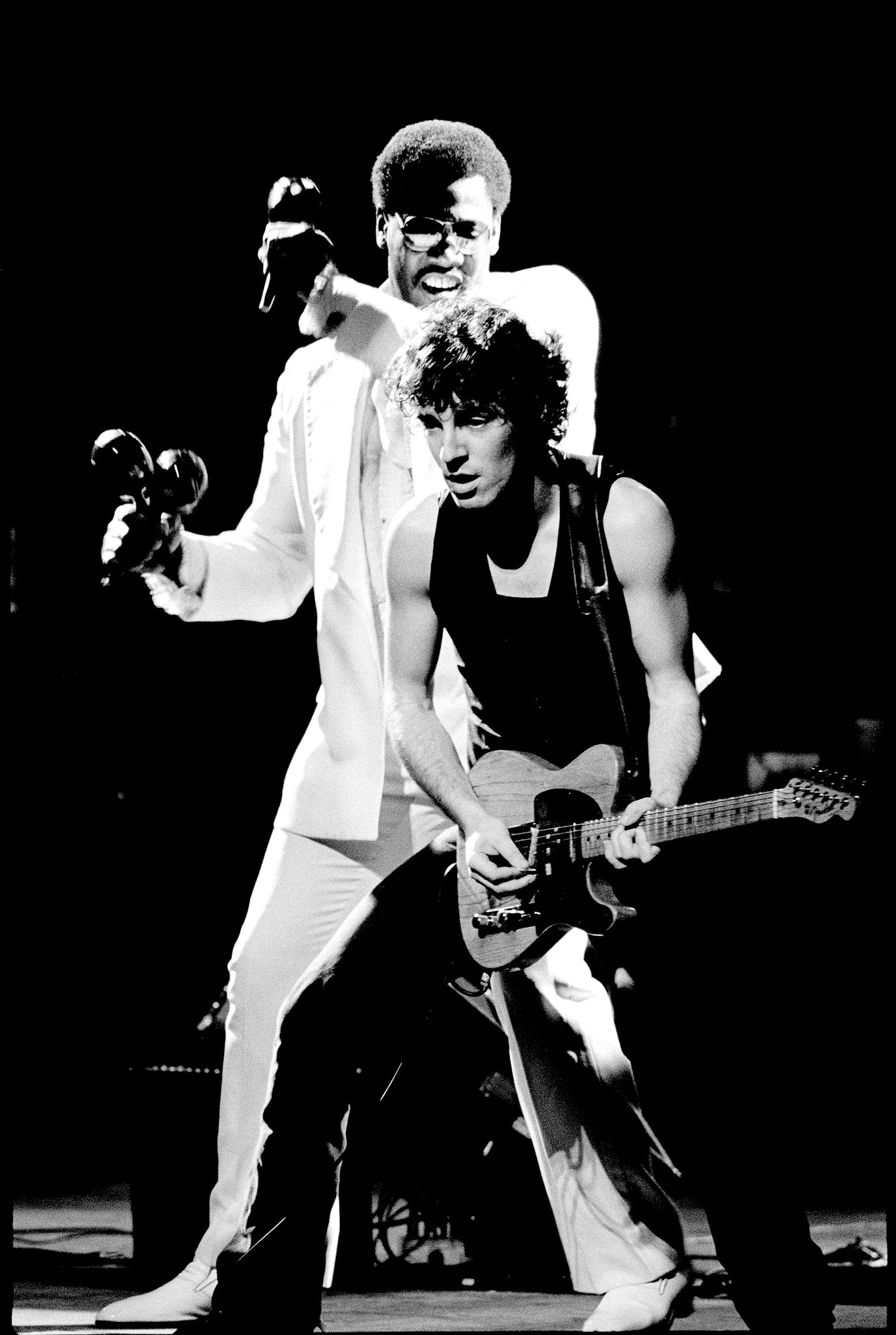 Clarence Clemons and Bruce Springsteen, E Street Band, Chicago, IL, 1977, photographed by Paul Natkin - Morrison Hotel Gallery