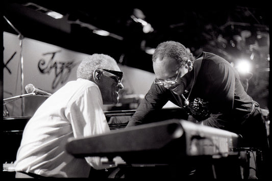 Ray Charles and Quincy Jones, Montreux, Switzerland, 1982 by Carol Friedman