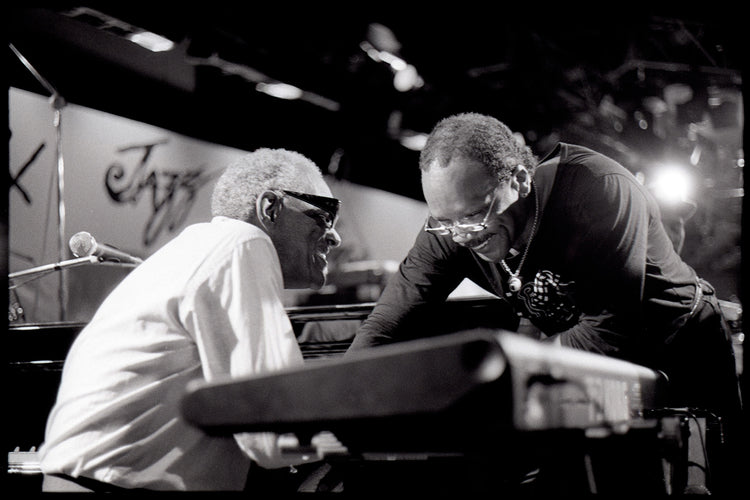 Ray Charles and Quincy Jones, Montreux, Switzerland, 1982 by Carol Friedman