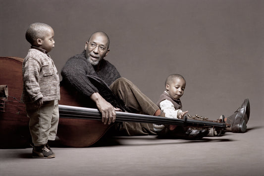 Ron Carter and grandsons, 2003 by Carol Friedman