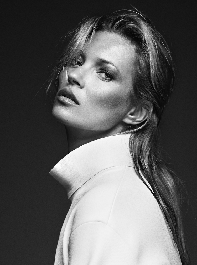 Kate Moss, White Coat, London 2013