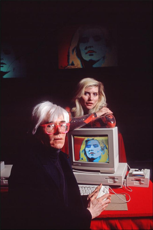 Andy Warhol and Debbie Harry, Blondie, with Amiga computer, 1985 - Morrison Hotel Gallery