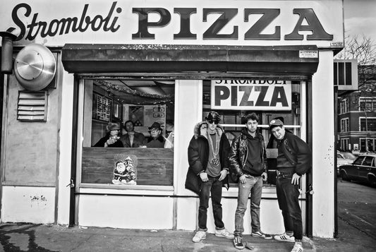 Beastie Boys, Stromboli Pizza, NYC, 1987 (Black & White) - Morrison Hotel Gallery