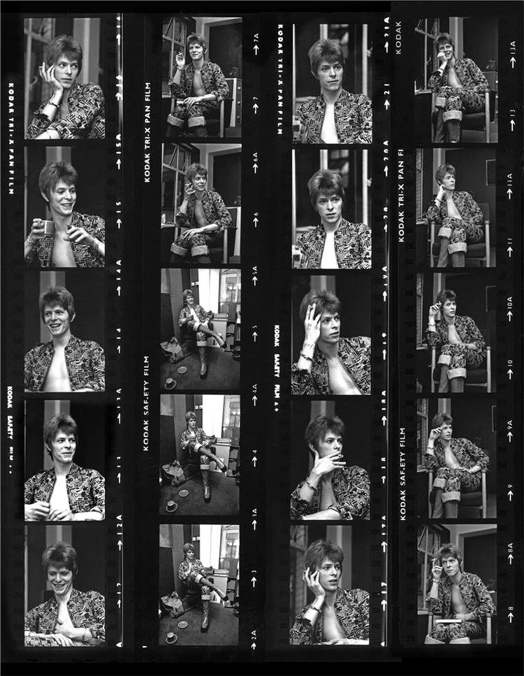 Black Frame Day - David Bowie, Contact Sheet, London, 1972 - Morrison Hotel Gallery