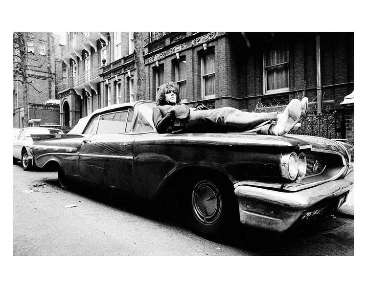 Black Frame Day - Syd Barrett, Lying On Car, Earls Court Square, London, 1969 - Morrison Hotel Gallery