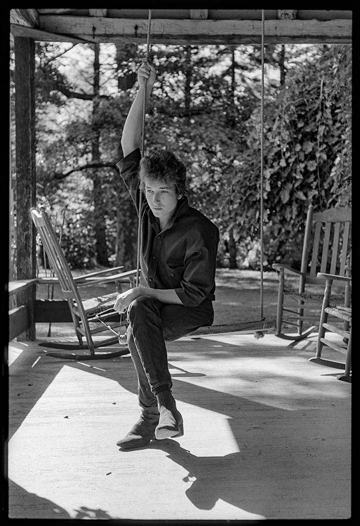 Bob Dylan, Sitting on a Swing, Woodstock, NY 1964 - Morrison Hotel Gallery