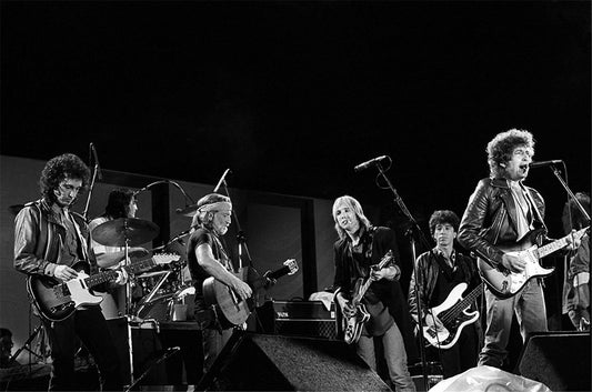 Bob Dylan, Tom Petty and Willie Nelson performing with the Heartbreakers, Farm Aid, Champaign, Illinois - Morrison Hotel Gallery