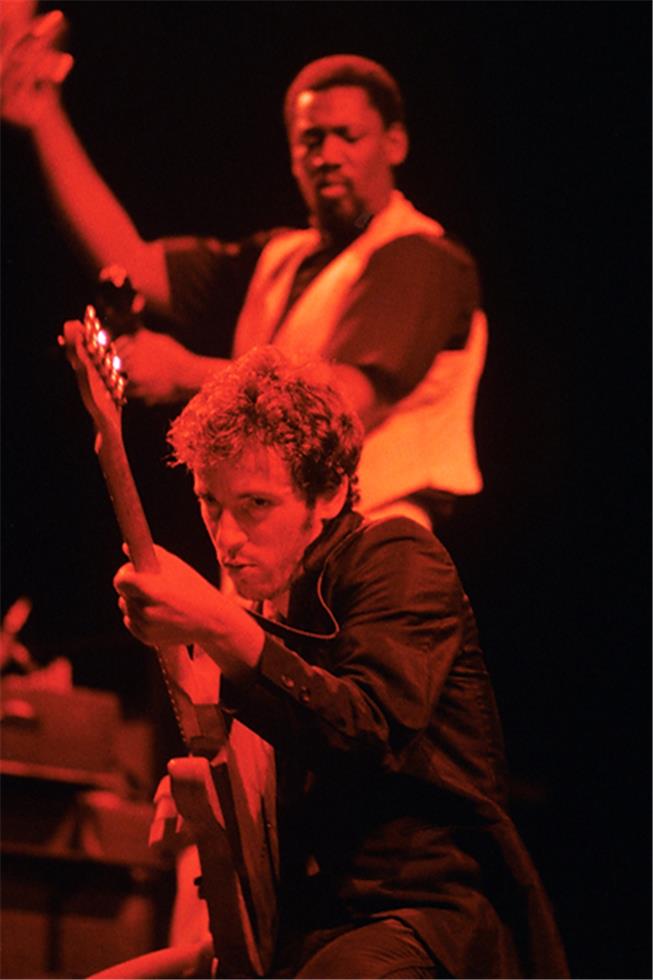 Bruce Springsteen and Clarence Clemons Performing Under Red Light, 1978 - Morrison Hotel Gallery