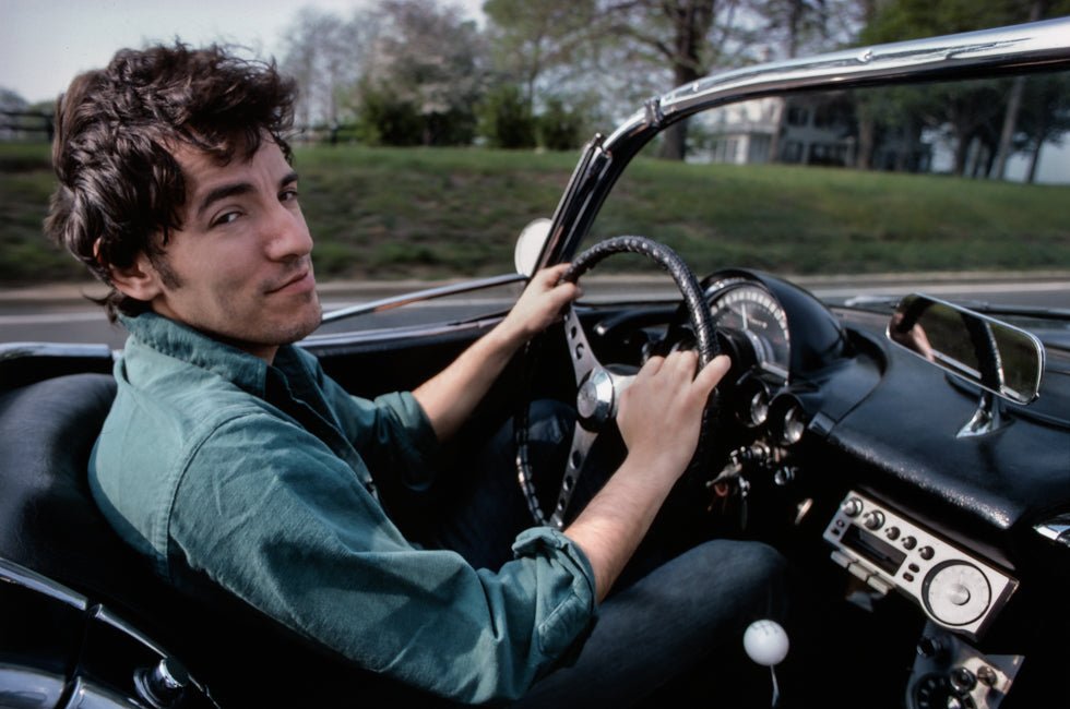 Springsteen Corvette Bruce Springsteen in Corvette, 1978