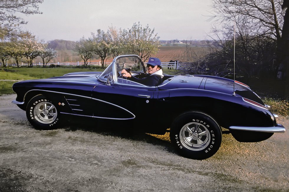 Bruce Springsteen in Corvette C - 1, Holmdel, NJ, 1978 - Morrison Hotel Gallery