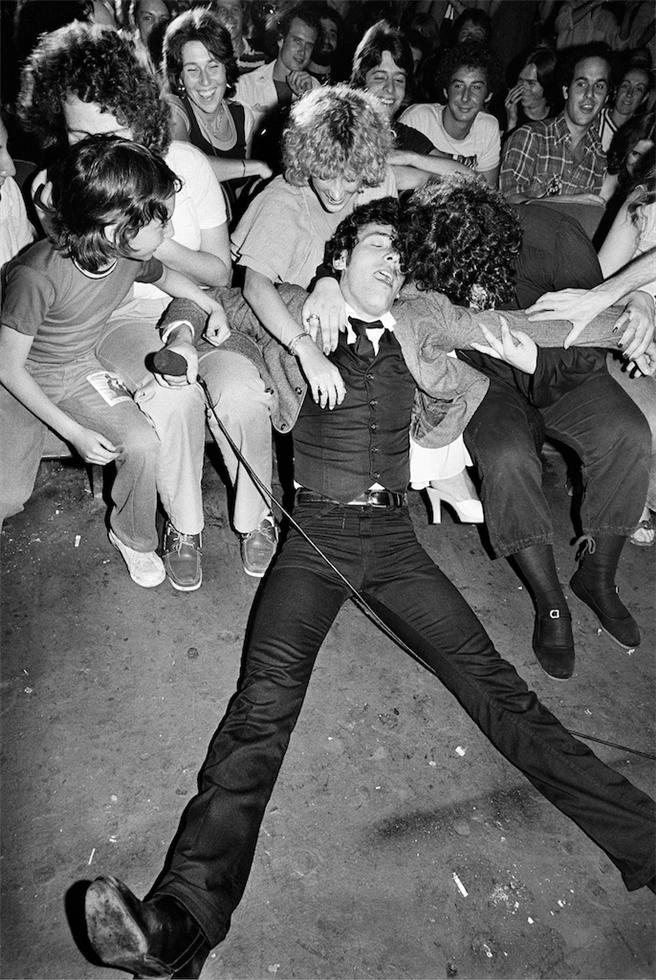 Bruce Springsteen Laying on Crowd, 1978 - Morrison Hotel Gallery