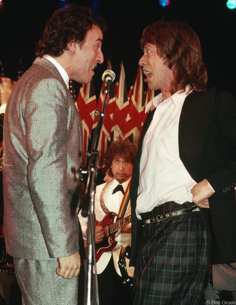 Bruce Springsteen, Mick Jagger & Bob Dylan, NYC 1988