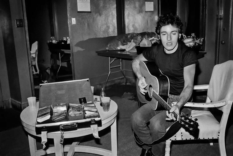 Bruce Springsteen Playing Martin Acoustic Guitar Backstage, 1978 - Morrison Hotel Gallery