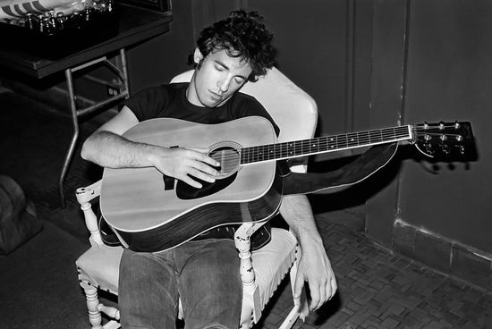 Bruce Springsteen Sleeping with Martin Guitar Backstage, 1978 - Morrison Hotel Gallery