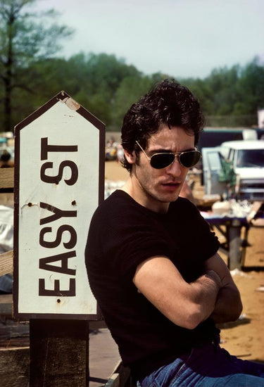 Bruce Springsteen with Easy Street Sign, 1978 - Morrison Hotel Gallery