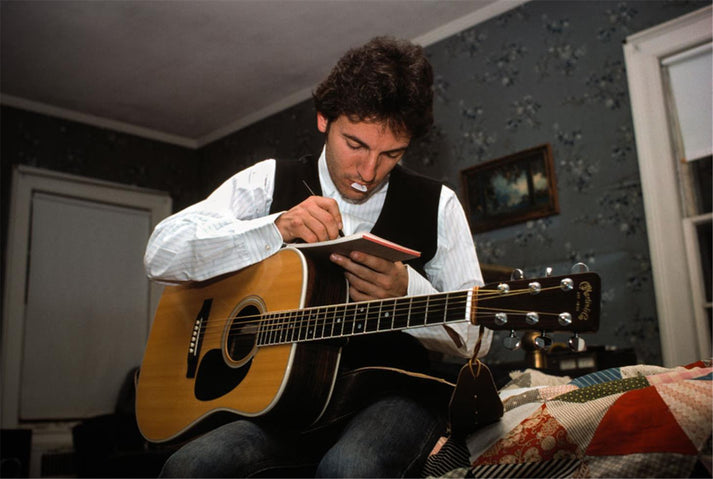 Bruce Springsteen Writing with Martin Guitar, 1978