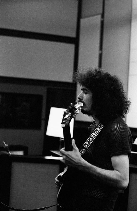 Carlos Santana recording at Columbia Studios, San Francisco, 1969 - Morrison Hotel Gallery