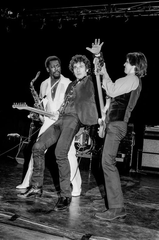 Clarence Clemons, Bruce Springsteen, Garry Tallent, On Stage, 1978 - Morrison Hotel Gallery