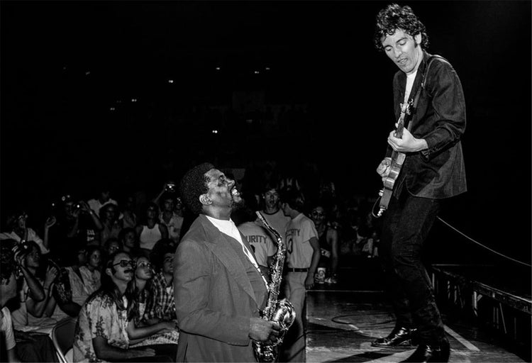 Clarence Clemons Smiling at Bruce Springsteen on Stage, 1978 - Morrison Hotel Gallery