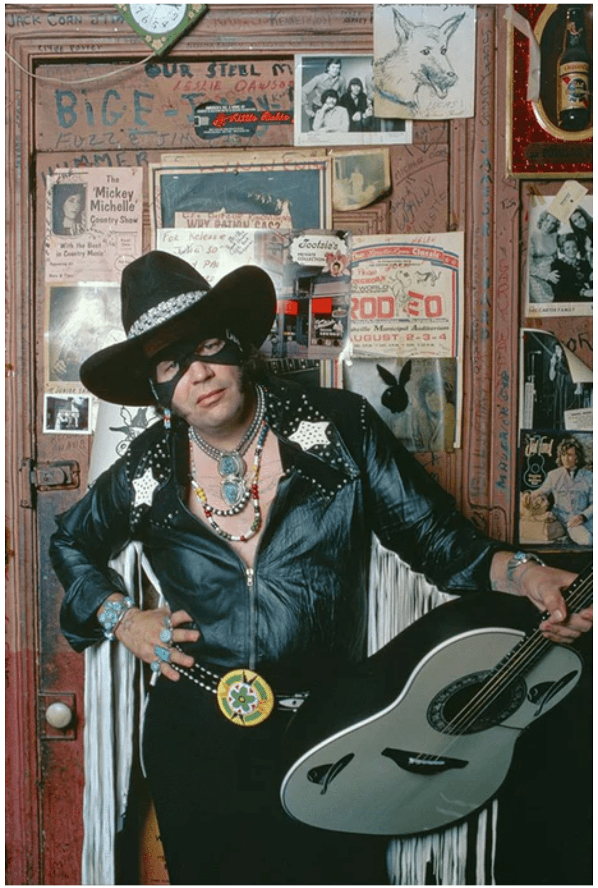 David Allan Coe dressed as The Mysterious Rhinestone Cowboy for the cover of The New York magazine in August 1975 - Morrison Hotel Gallery