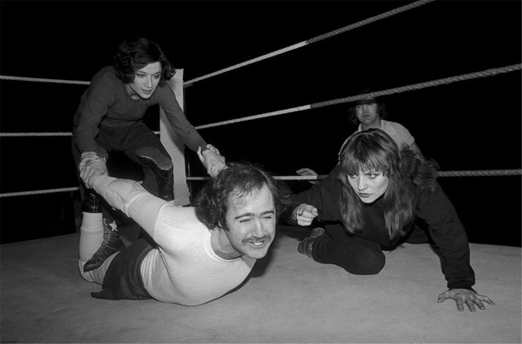 Debbie Harry in Wrestling Ring with Caitlin Clarke and Andy Kaufman, 1983 - Morrison Hotel Gallery