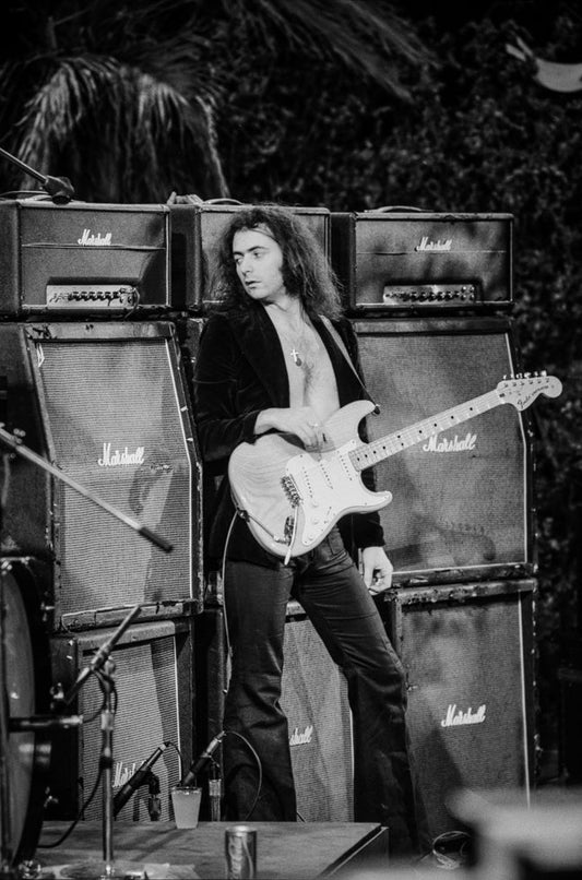 Deep Purple, Ritchie Blackmore By The Marshall Stacks, 1974 - Morrison Hotel Gallery