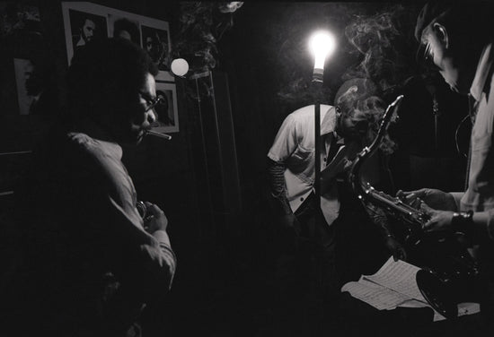 Dexter Gordon, John Hicks, Woody Shaw, Rehearsal, Village Vanguard, NYC, 1976 - Morrison Hotel Gallery