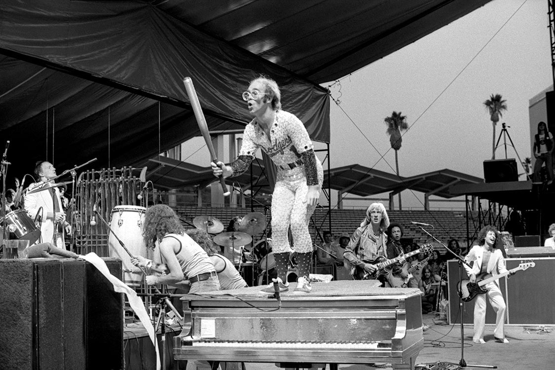 Elton John, Mid-Performance, Dodger Stadium, Los Angeles, CA, 1975 - Morrison Hotel Gallery