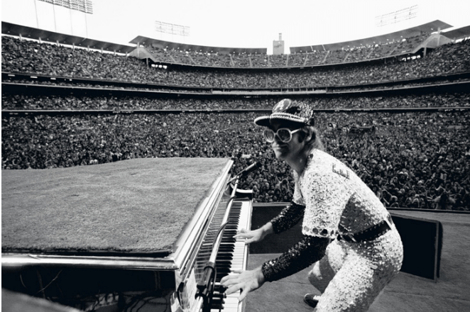 Elton John, Rehearsal, Dodger Stadium, Los Angeles, CA, 1975 - Morrison Hotel Gallery