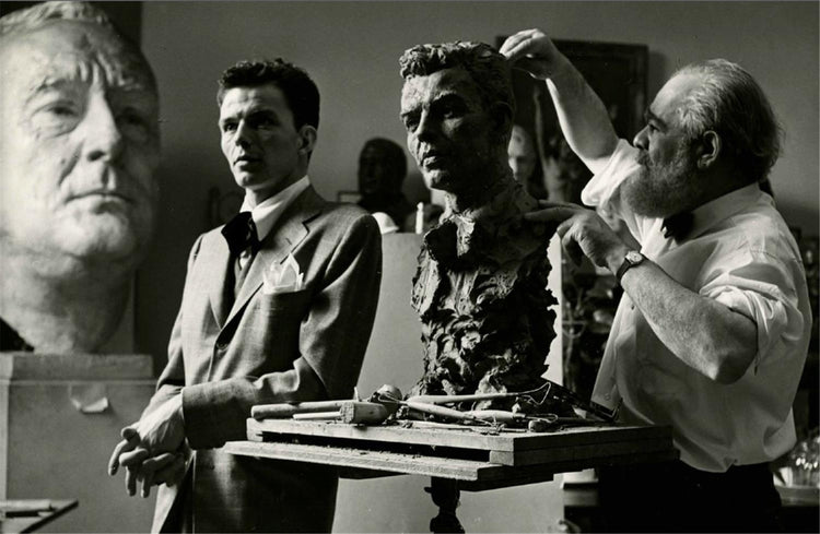 Frank Sinatra and Sculptor Jo Davidson - Morrison Hotel Gallery