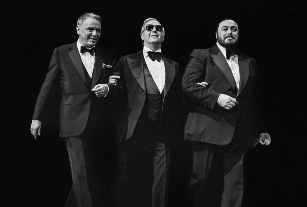 Frank Sinatra, George Shearing, and Luciano Pavarotti, 1982 - Morrison Hotel Gallery