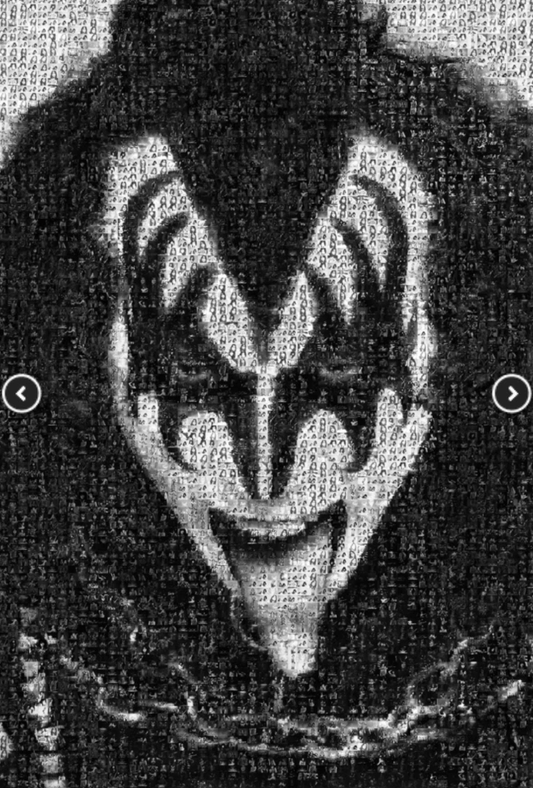 Gene Simmons of Kiss, 1980 30x40 Mosaic - Morrison Hotel Gallery