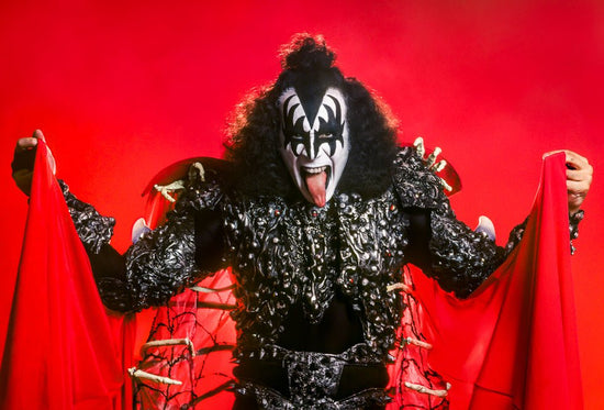 Gene Simmons of Kiss, Red Cape, 1980 - Morrison Hotel Gallery