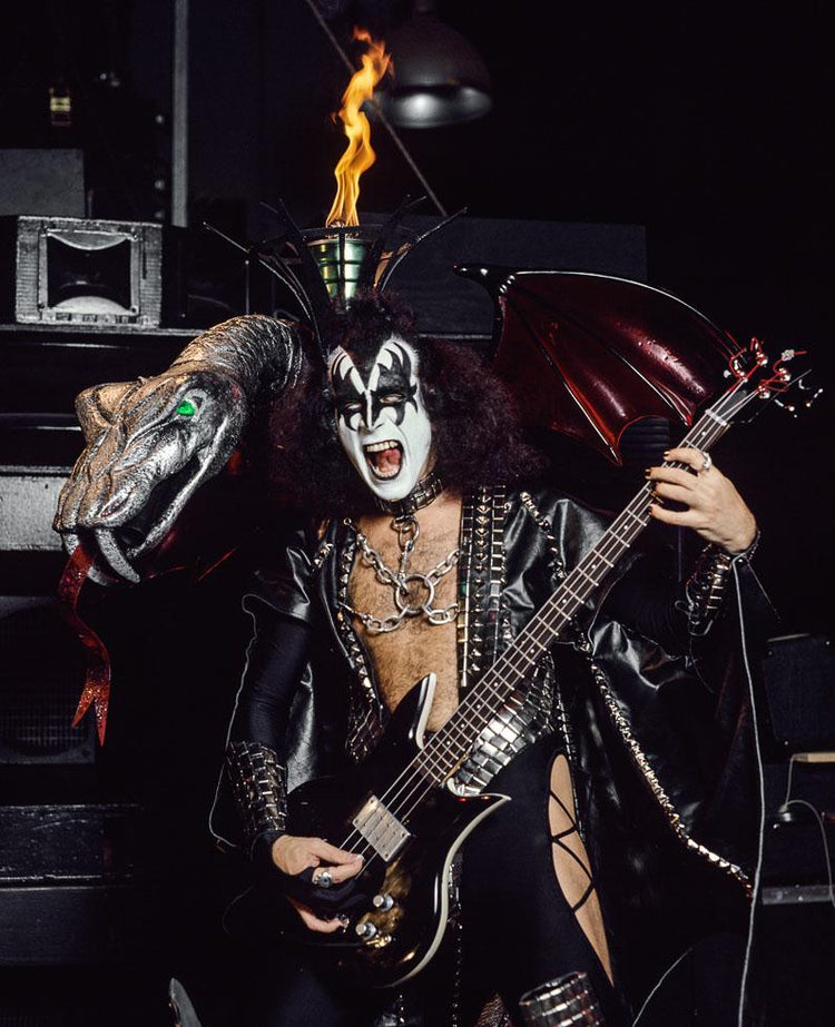 Gene Simmons of Kiss, with Guitar and Snakehead - Morrison Hotel Gallery